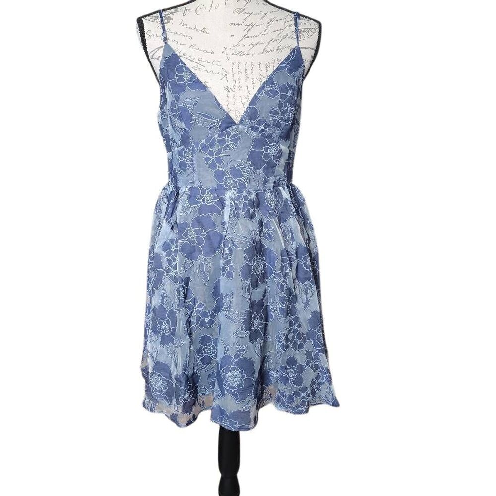 Lulu's Blue Floral Mini Dress